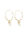 ANGELA D'ARCY Starlights White Jade Earrings