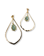 ANGELA D'ARCY Large Teardrop Quartz Earrings