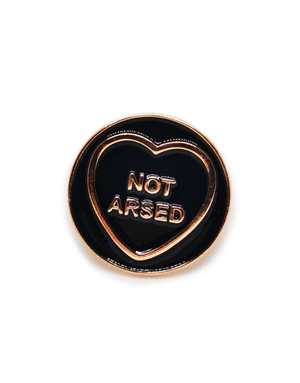 FINTAN WALL DESIGN Enamel Hate Heart Badge - Not Arsed