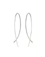 MARY K Silver Crossover Large Earrings