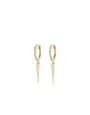 MARY K Gold Pave  Huggie and Long Spike Earrings