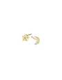 MARY K Gold Pave Moon and Star Stud Earrings