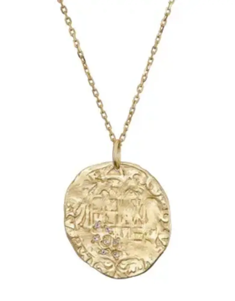 MARY K Gold Large Coin Necklace