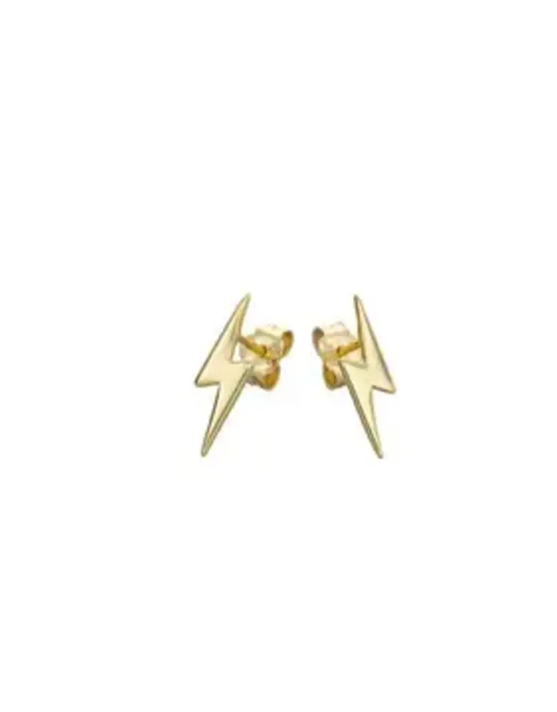 MARY K Gold Lightning Bolt Stud Earrings