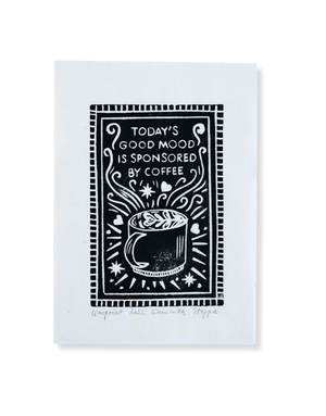 DOMINIKA STOPPA A5 Print - Good Mood Linocut