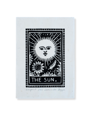 DOMINIKA STOPPA A5 Print - The Sun Tarot Linocut