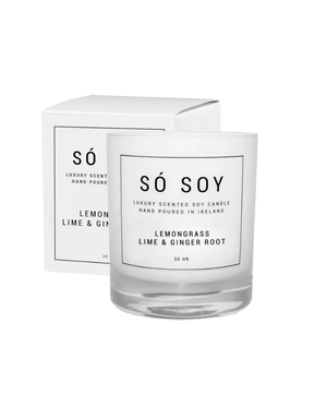 SO SOY Soy Candle - Lemongrass, Lime and Ginger Root