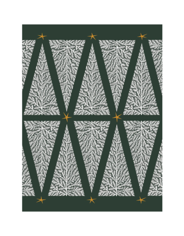 JUPITER RED Linen Tea Towel - Christmas Green