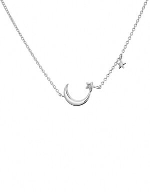 MARY K Silver Moon and 2 Star Necklace