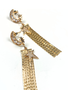 ANGELA D'ARCY Tassel Gold Star and Moon Earrings