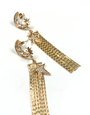 ANGELA D'ARCY Tassel Gold Star and Moon Earrings