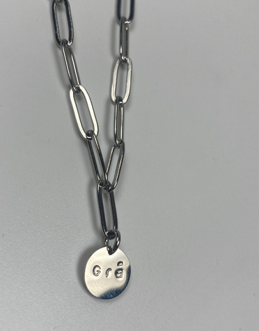 RUDIES AND CO Silver Paperclip Grá Bracelet