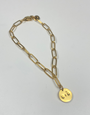 RUDIES AND CO Gold Paperclip Grá Bracelet