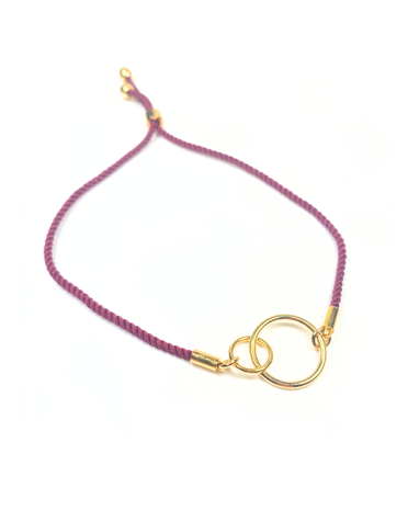 KAIKO STUDIO Ruby Red and Gold Charm Bracelet