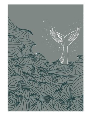 EMILY MC KEAGNEY Print A3 - Whale Tail