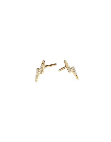 MARY K Gold Pave Mini Flash Stud Earrings