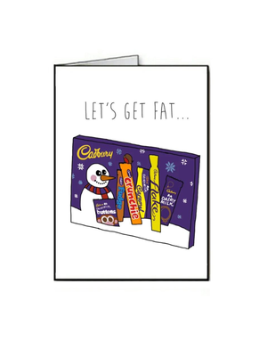 FINGERDOODLES Card - Xmas Let's Get Fat