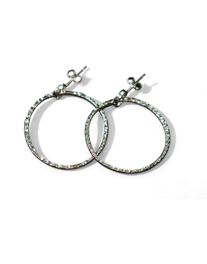 LYNSEY DE BURCA Carran Hoops Stud Earrings - Silver