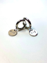 RUDIES AND CO Silver Disc Grá Hoop Earrings