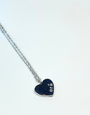 RUDIES AND CO Silver Heart Grá Necklace