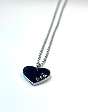 RUDIES AND CO Silver Heart Grá Necklace