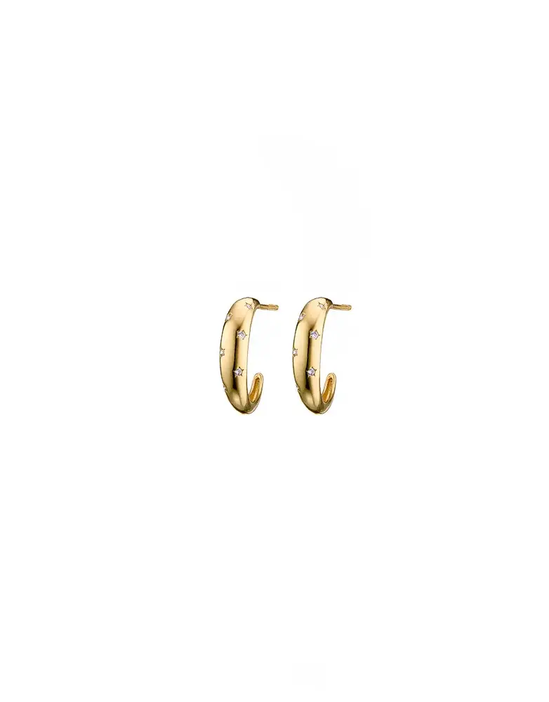 MARY K Gold Celestial Hoop Earrings