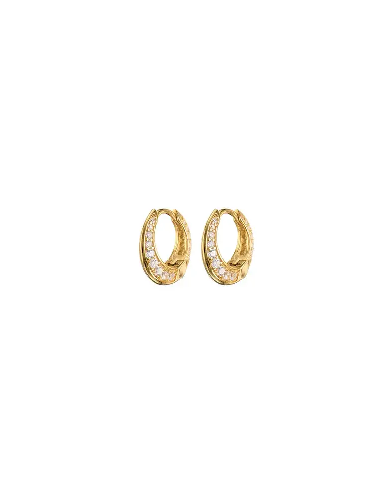 MARY K Gold Art Deco Huggie Earrings