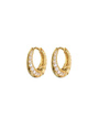 MARY K Gold Art Deco Huggie Earrings