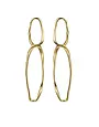 MARY K Gold Chunky Double Oval Drop Earrings