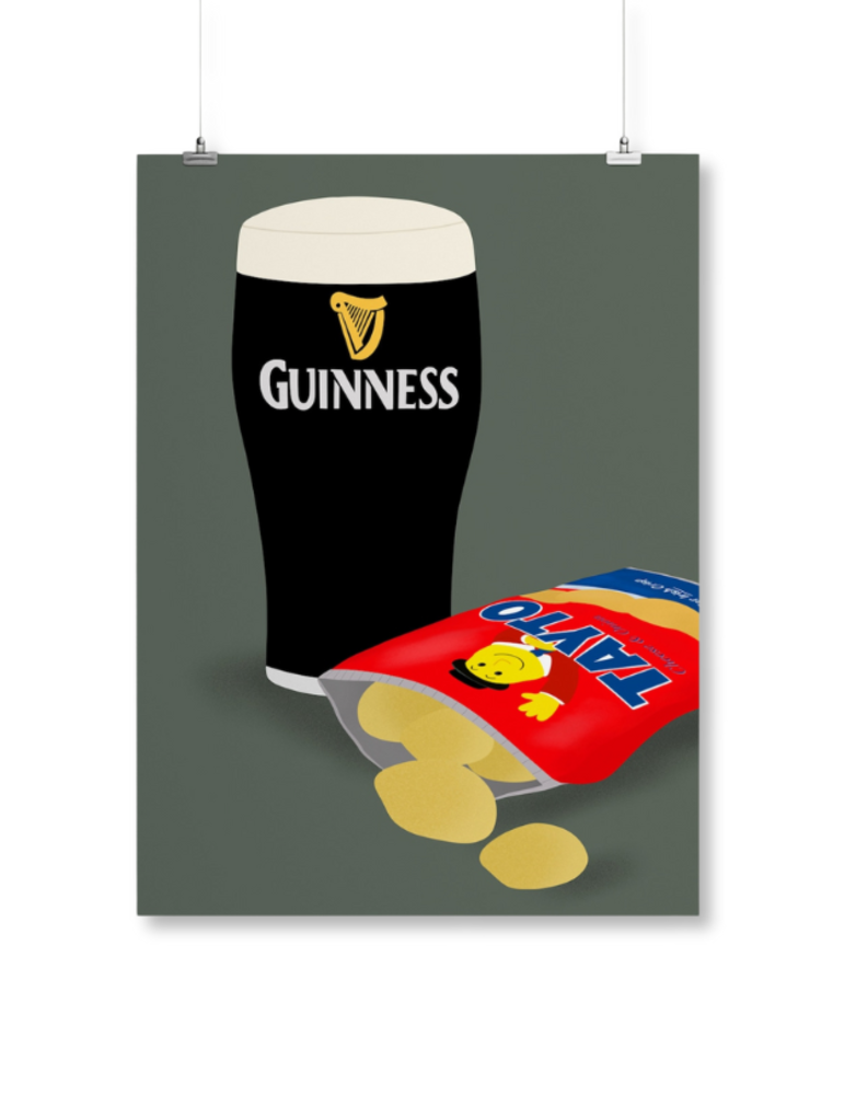 YELLOW LION STUDIO A4 Print - Guinness and Tayto