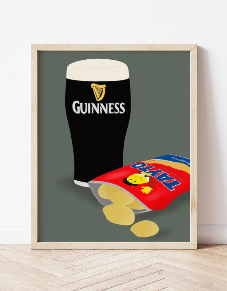 YELLOW LION STUDIO A4 Print - Guinness and Tayto