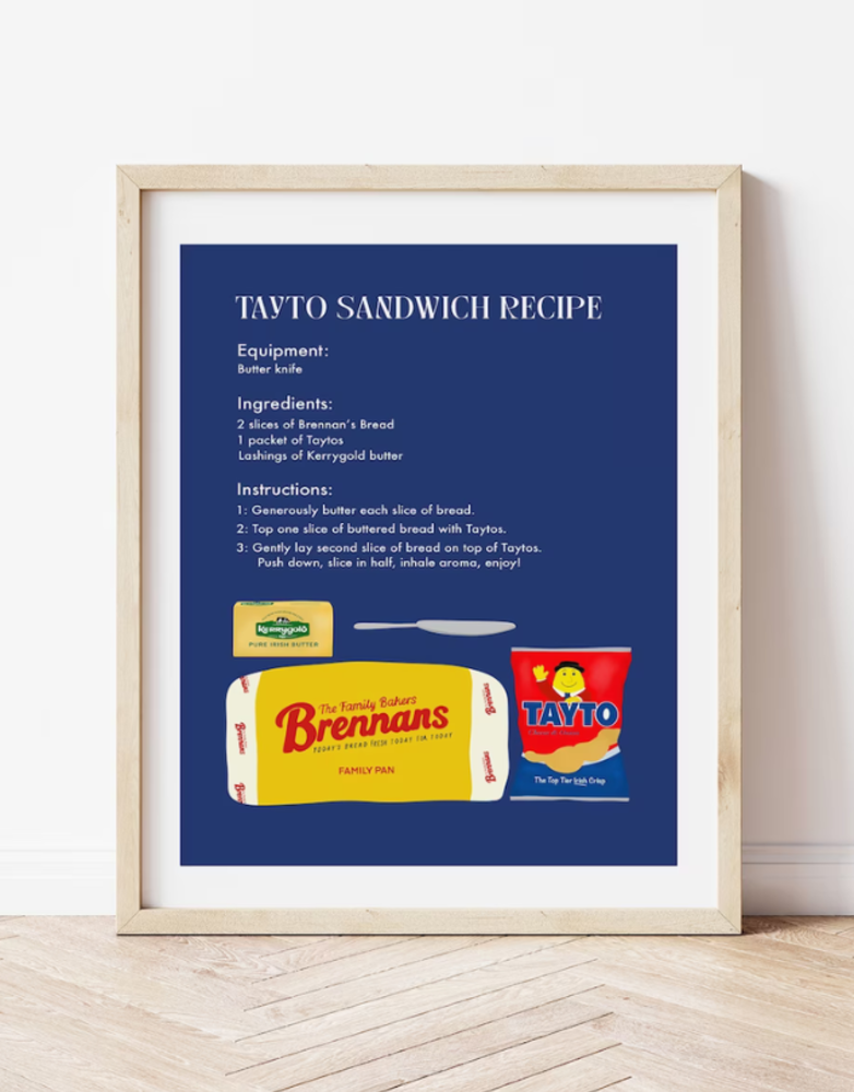 YELLOW LION STUDIO A4 Print - Tayto Sandwich Recipe