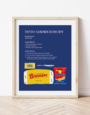 YELLOW LION STUDIO A3 Print - Tayto Sandwich Recipe