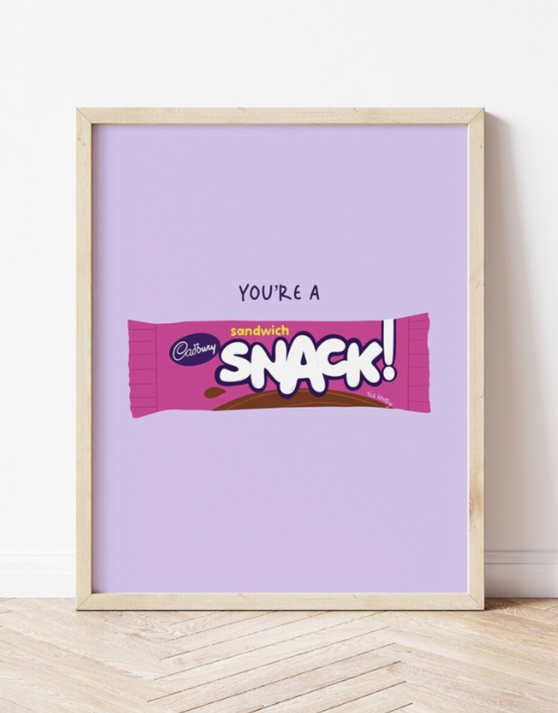 YELLOW LION STUDIO A3 Print - You're A Snack