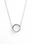 LYNSEY DE BURCA Ancaire Small Circle Necklace - Silver