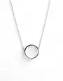 LYNSEY DE BURCA Ancaire Small Circle Necklace - Silver