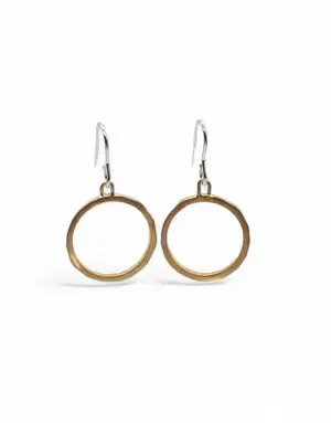 LYNSEY DE BURCA Ancaire Circle Earrings - Gold