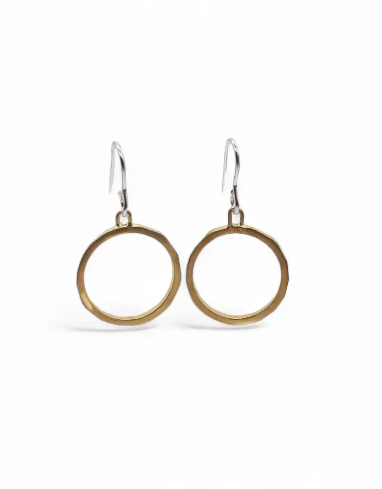 LYNSEY DE BURCA Ancaire Circle Earrings - Gold