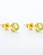 K KAJOUX Green Amethyst Semi-Precious Stud Earrings