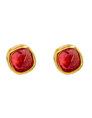 K KAJOUX Ruby Semi-Precious Stud Earrings