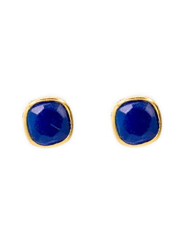 K KAJOUX Lapis Lazuli Semi-Precious Stud Earrings