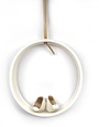 KARO ART Porcelain Hoop Ornament- Love Birds