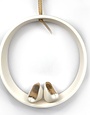 KARO ART Porcelain Hoop Ornament- Love Birds
