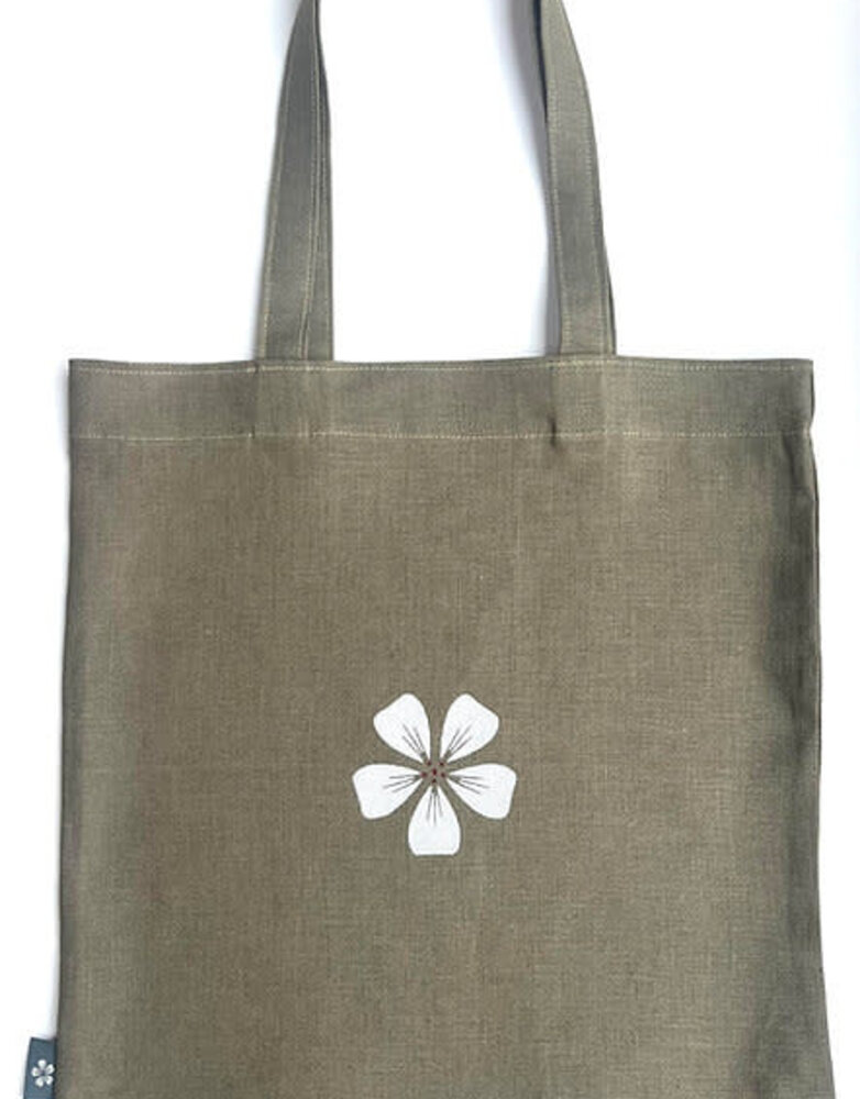 JUPITER RED Irish Linen Tote Bag- Khaki
