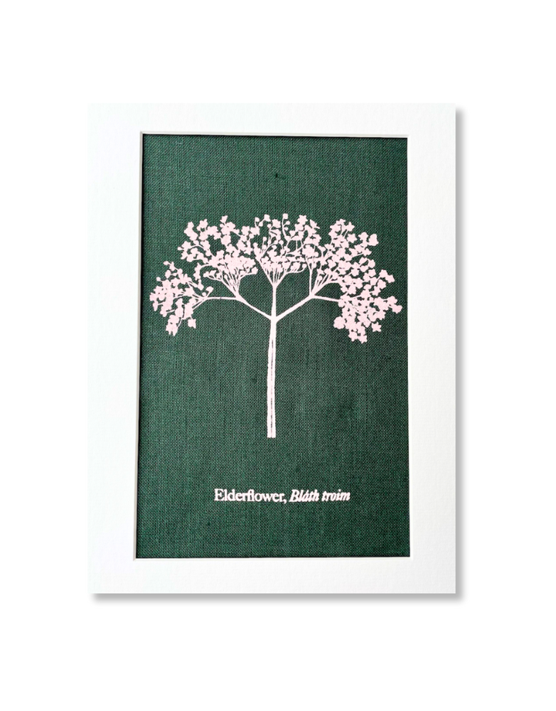 JUPITER RED A4 Linen Art Print  - Elderflower Green