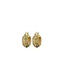 MARY K Gold Ridged Hoop Earrings