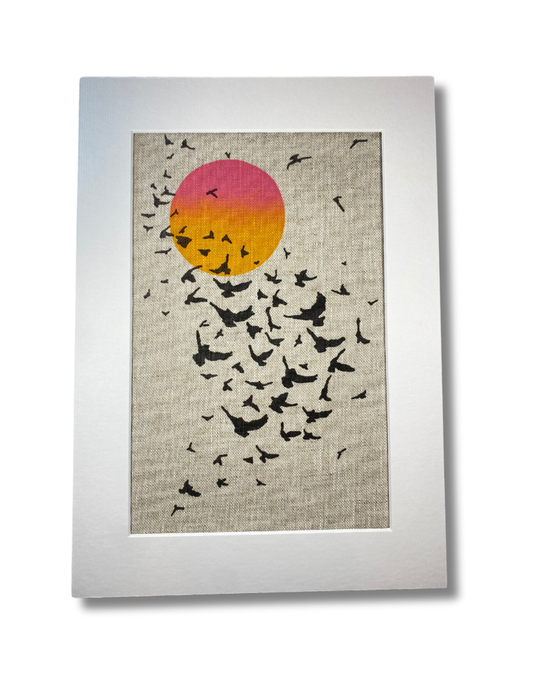 JUPITER RED A4 Linen Art Print  - Starlings