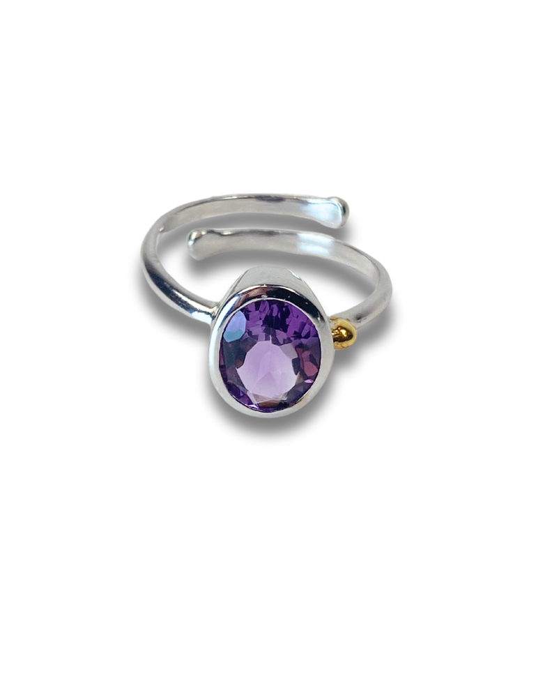 GALLARDO AND BLAINE Dream Ring - Amethyst Sil/G