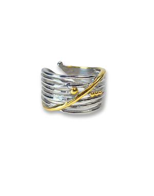 GALLARDO AND BLAINE Bamboo Ring -  Sil/G