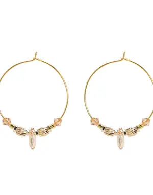 K KAJOUX Amara Drop Hoops - Gold